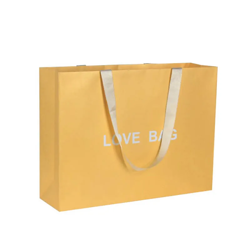 Paper Bag With Silk Ribbon