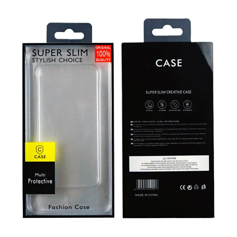 Paper Box with Plastic Hang Tabs