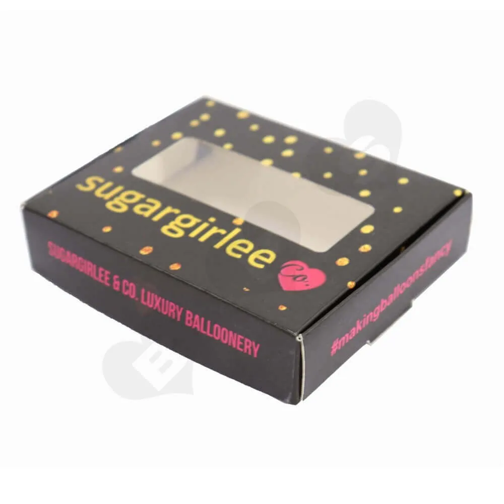 Paperboard Folding Box for Balloon with Clear Window side view four