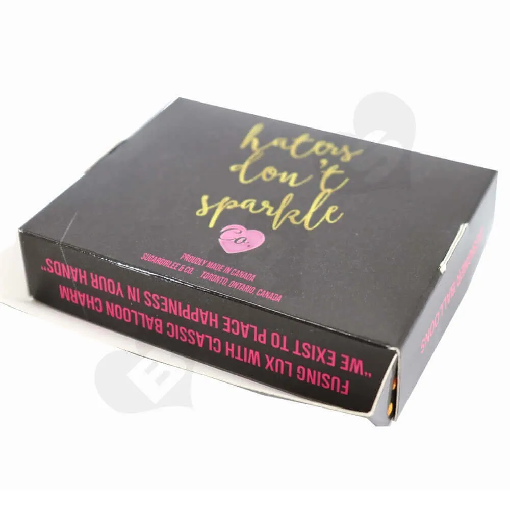 Paperboard Folding Box for Balloon with Clear Window side view three