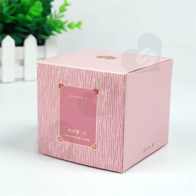 Personalised Cube Cardboard Gift Box For Perfume side view four