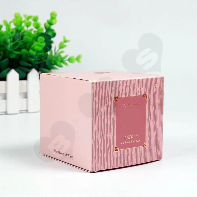 Personalised Cube Cardboard Gift Box For Perfume side view one