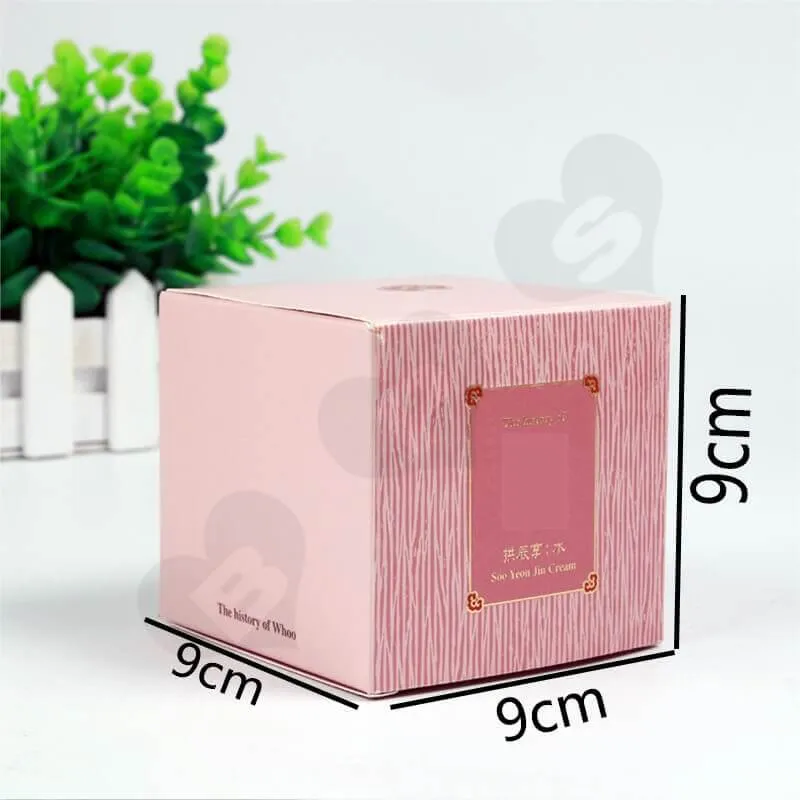 Personalised Cube Cardboard Gift Box For Perfume side view three