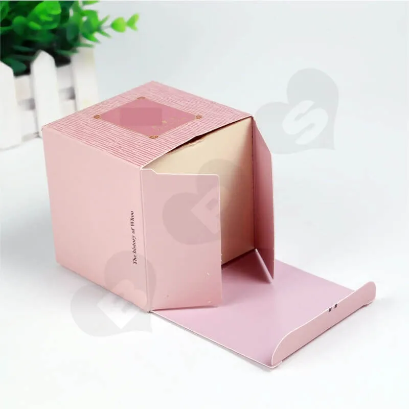 Personalised Cube Cardboard Gift Box For Perfume side view two