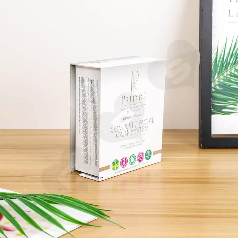 Printed Cardboard Box For Complete Facial Care System side view four