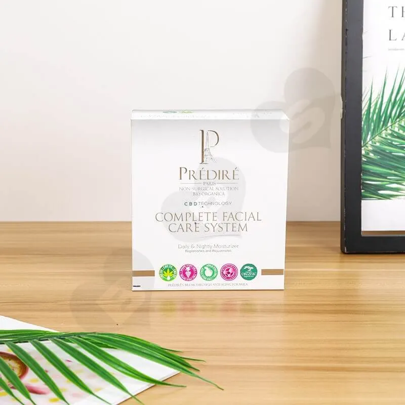 Printed Cardboard Box For Complete Facial Care System side view seven