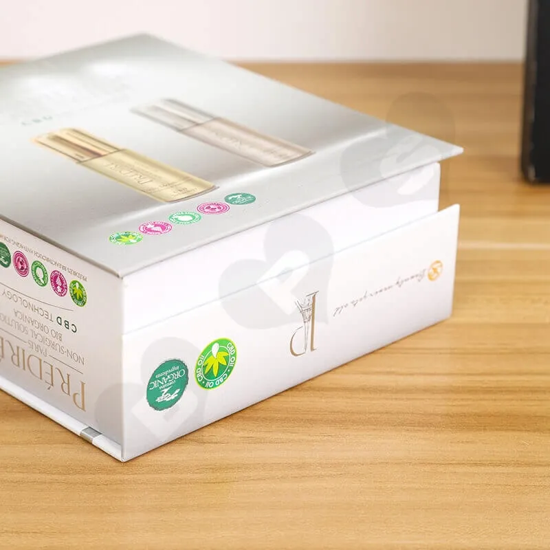 Printed Cardboard Box For Complete Facial Care System side view two