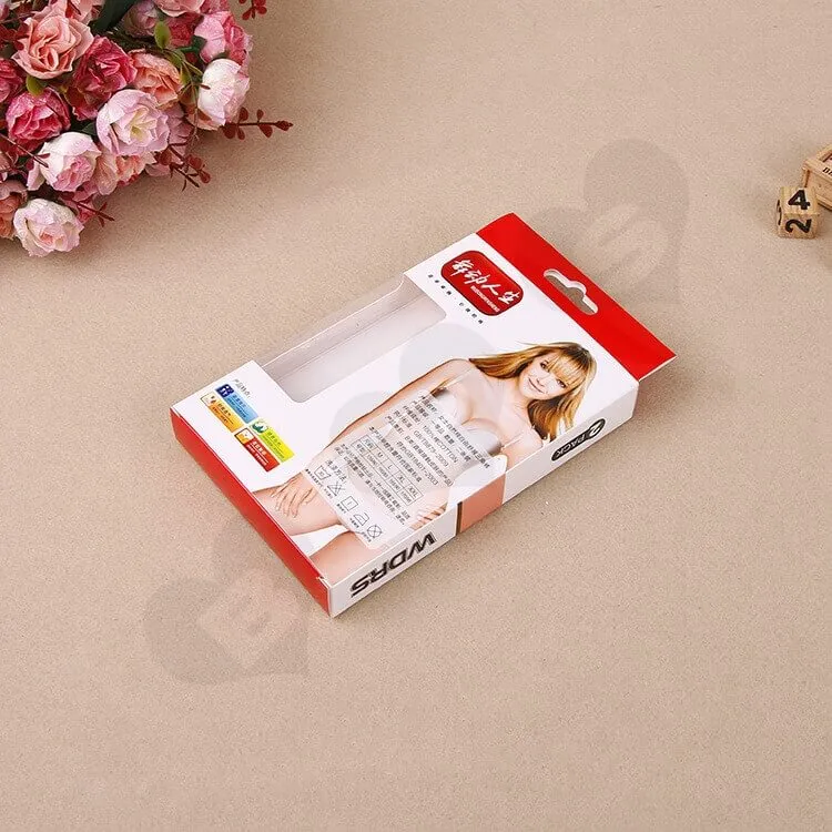 Printed Cardboard Hanger Box With Window For Underwear side view four