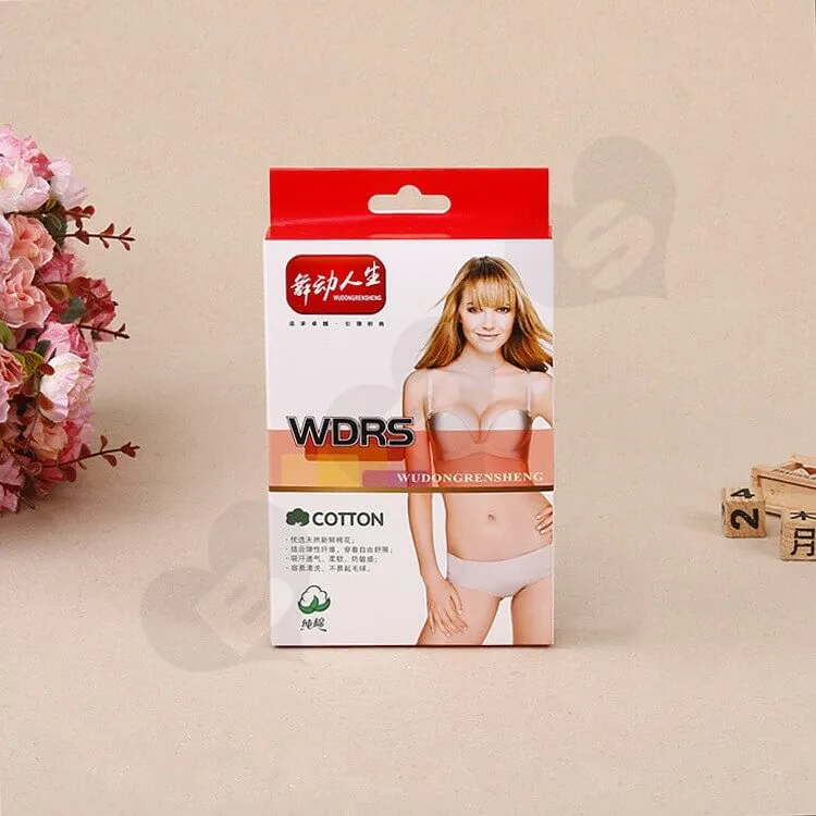 Printed Cardboard Hanger Box With Window For Underwear side view one