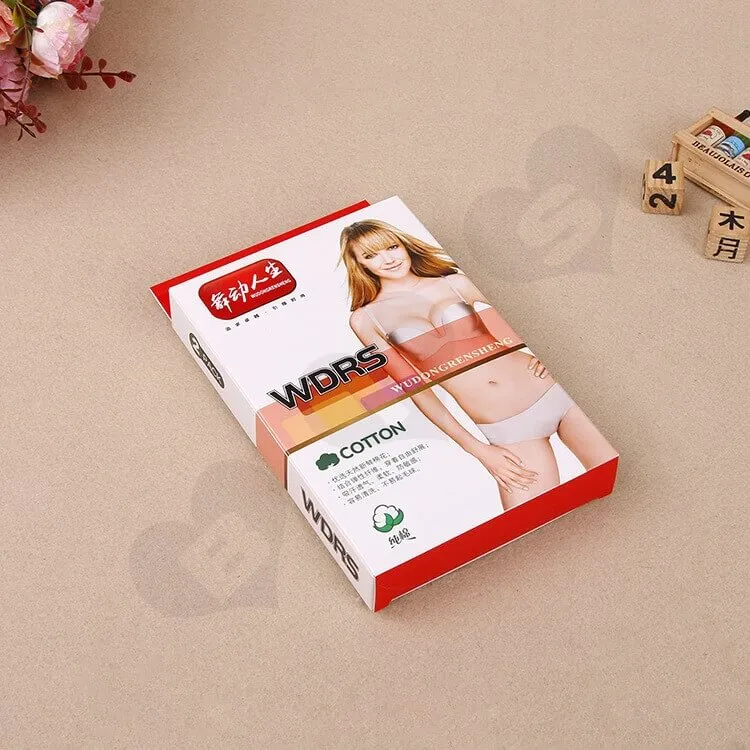 Printed Cardboard Hanger Box With Window For Underwear side view three