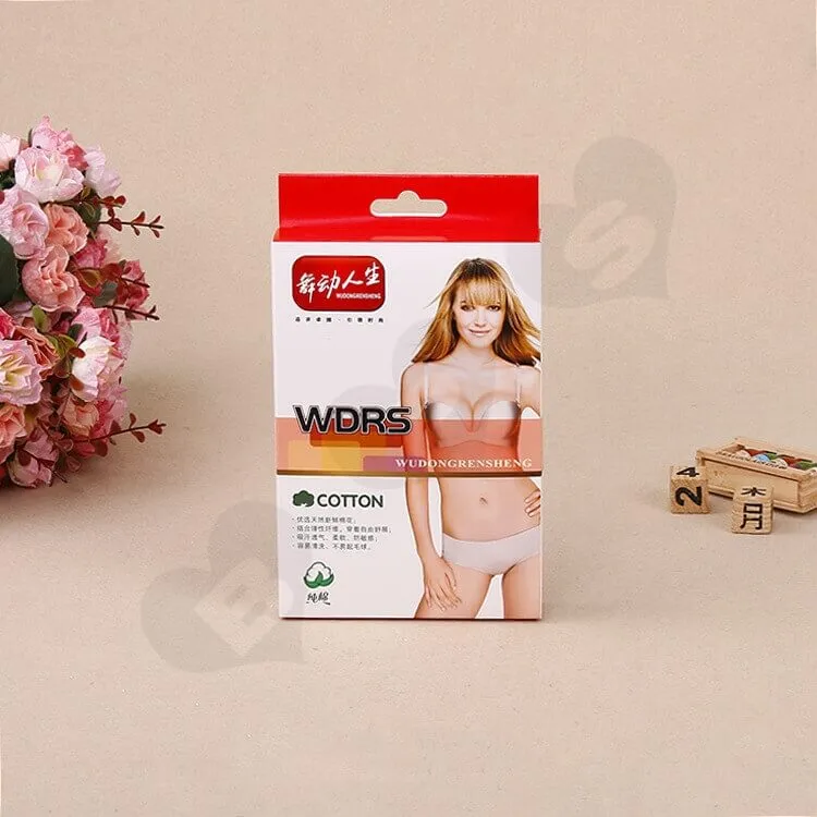 Printed Cardboard Hanger Box With Window For Underwear side view two