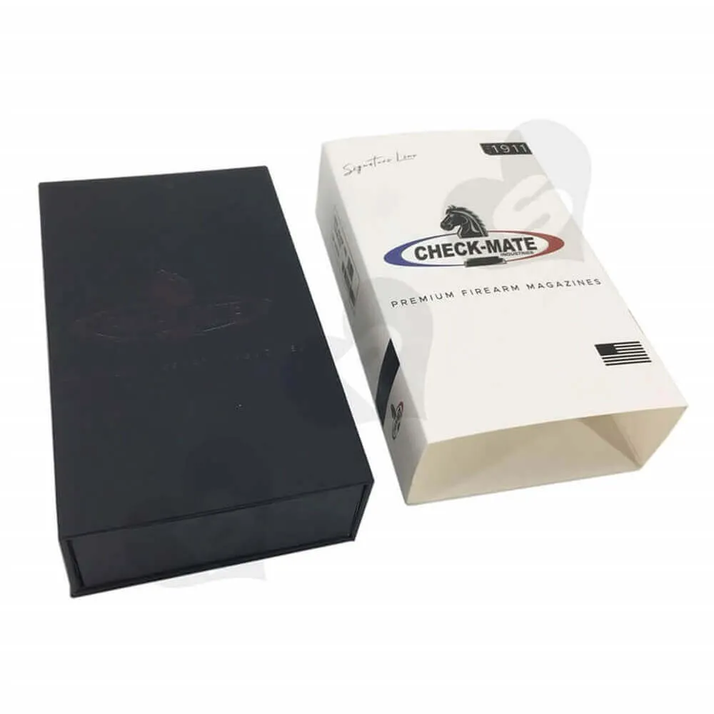 Printed Magazine Packaging Box with Sleeve Sideview Three
