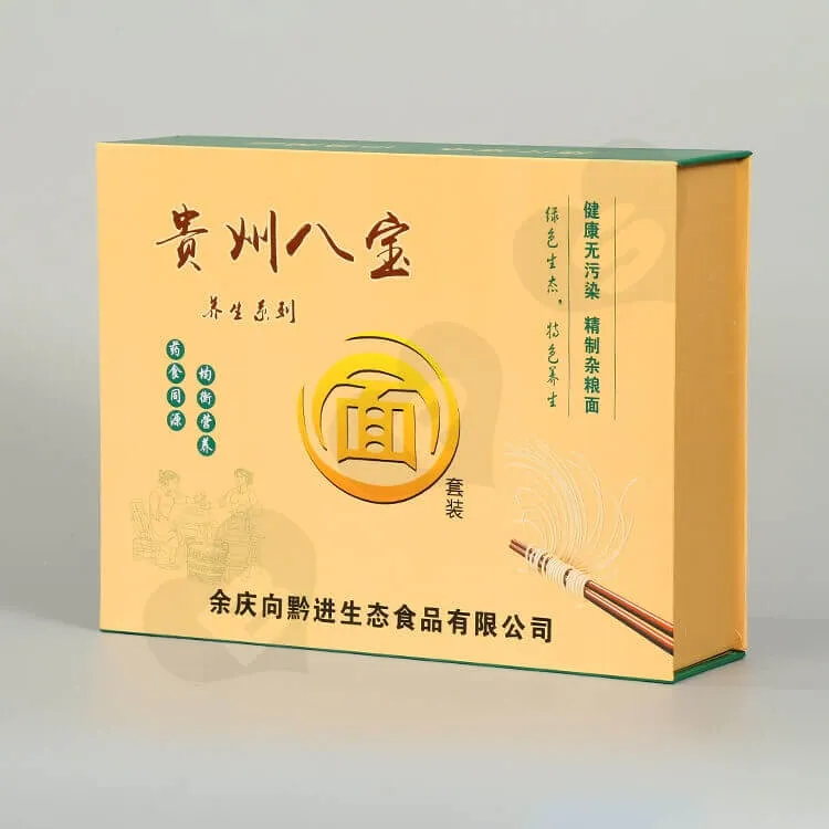 Printed Magnetic Closure Box For Noodles side view one