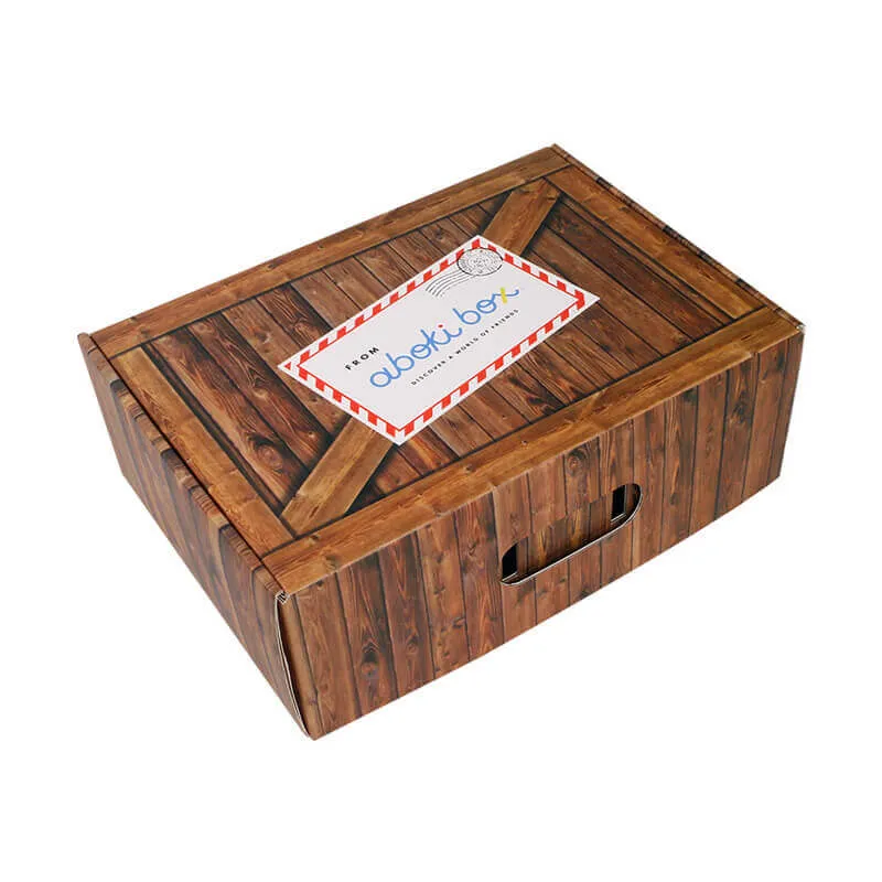 Printed folding shoe packing box