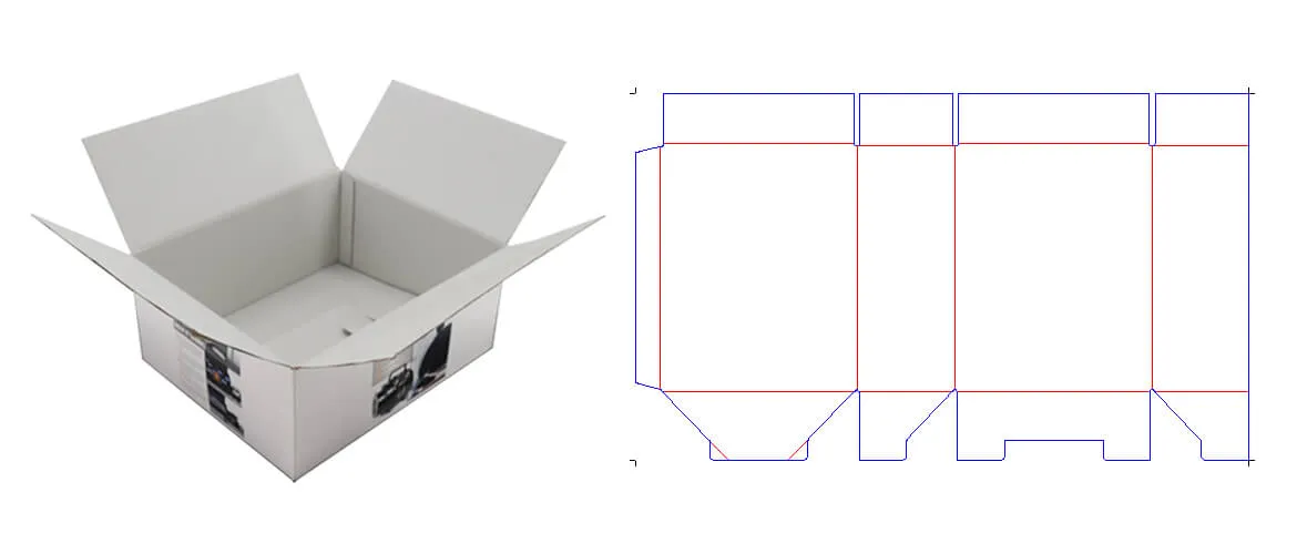 Regular slotted top snap lock bottom box