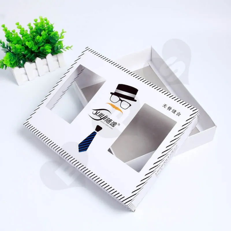 Retail Cardboard Printed Box For Tie side view four