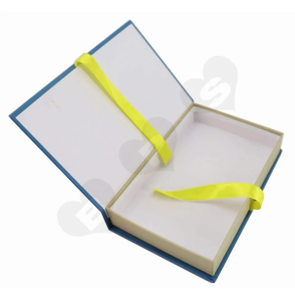 Ribbon Closure Book Box side view two
