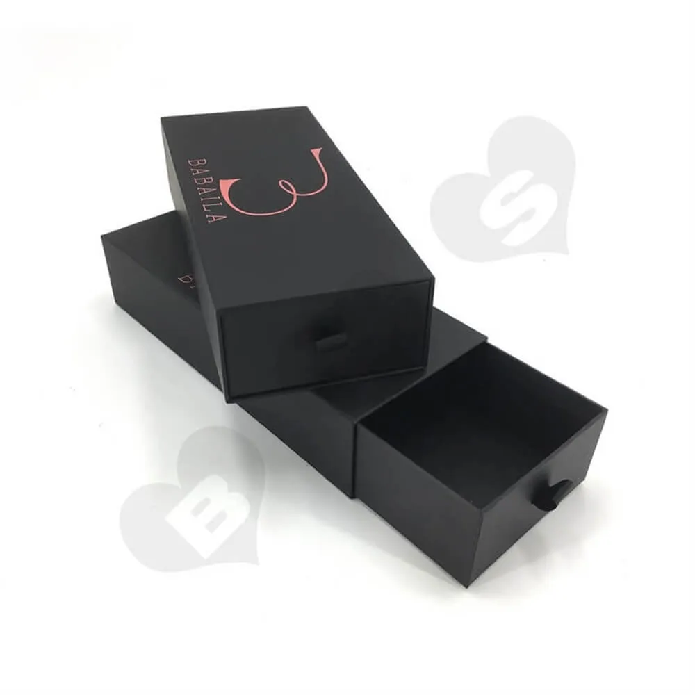Rigid Cardboard Drawer Style Wig Box sideview five