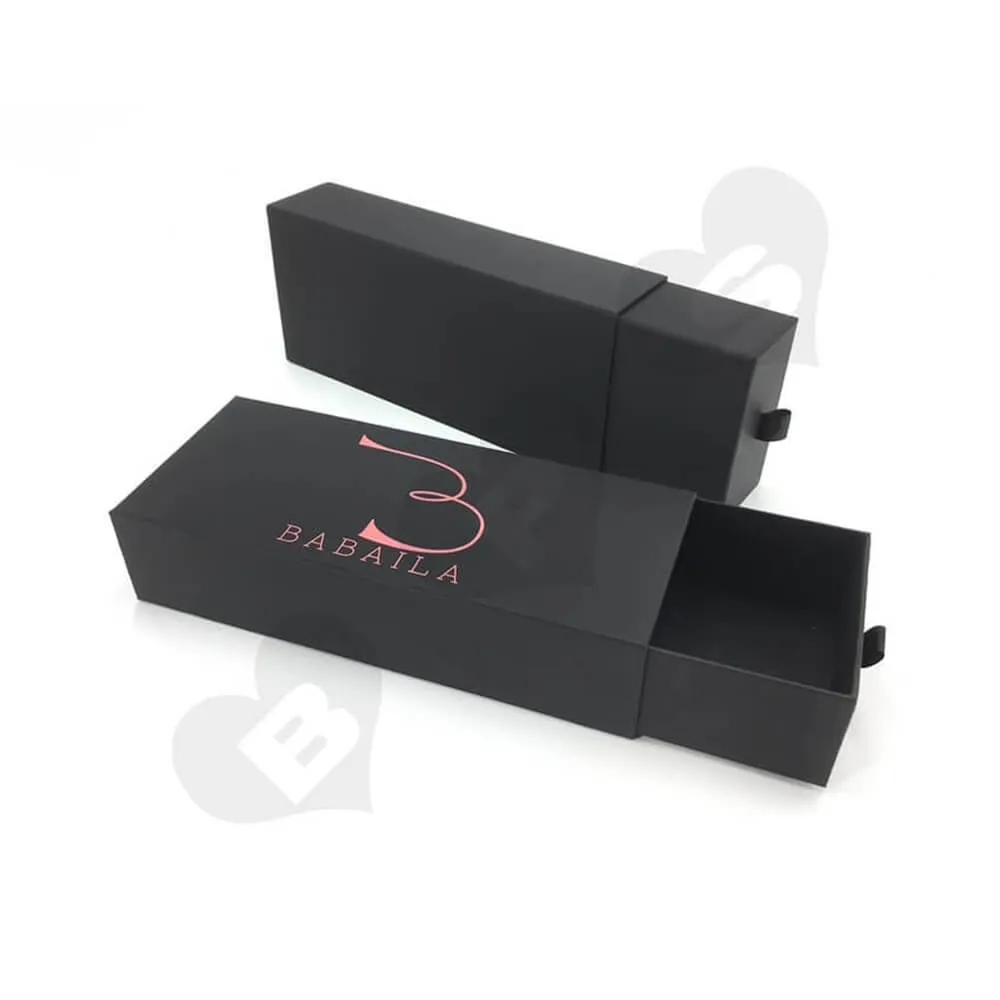 Rigid Cardboard Drawer Style Wig Box sideview four