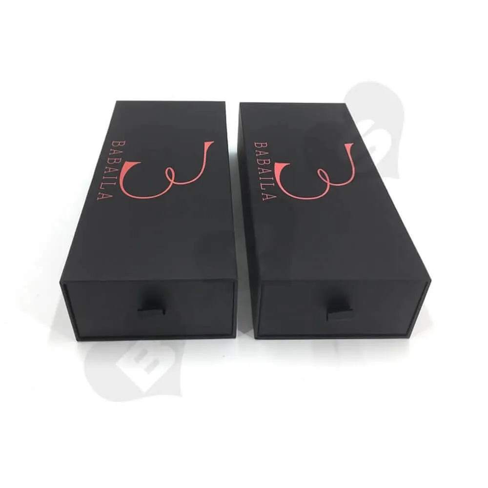 Rigid Cardboard Drawer Style Wig Box sideview six
