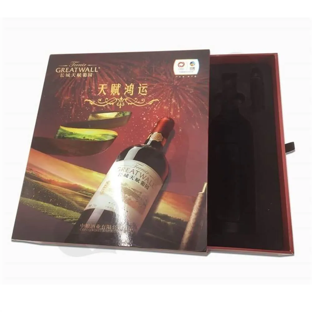 Rigid Wine Drawer Box side view four