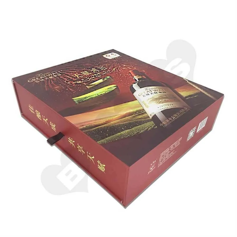 Rigid Wine Drawer Box side view one