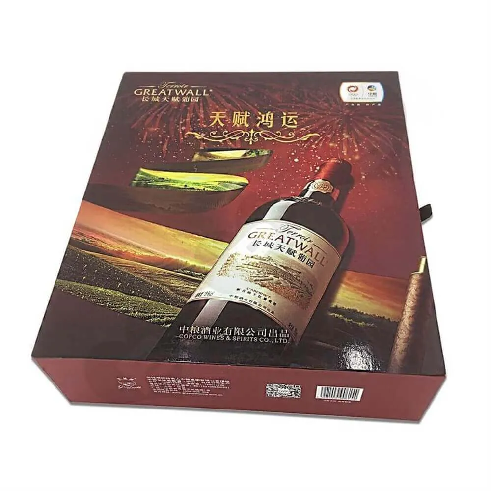 Rigid Wine Drawer Box side view two