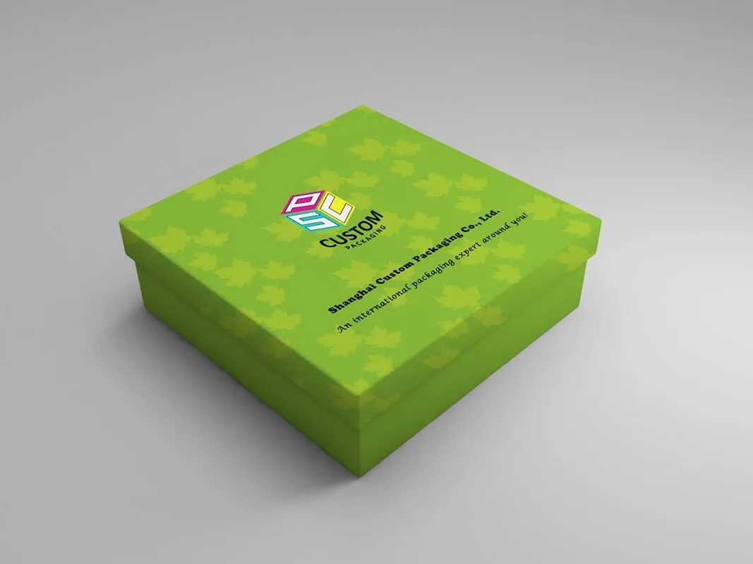 Rigid telescope box with custom printing mock up