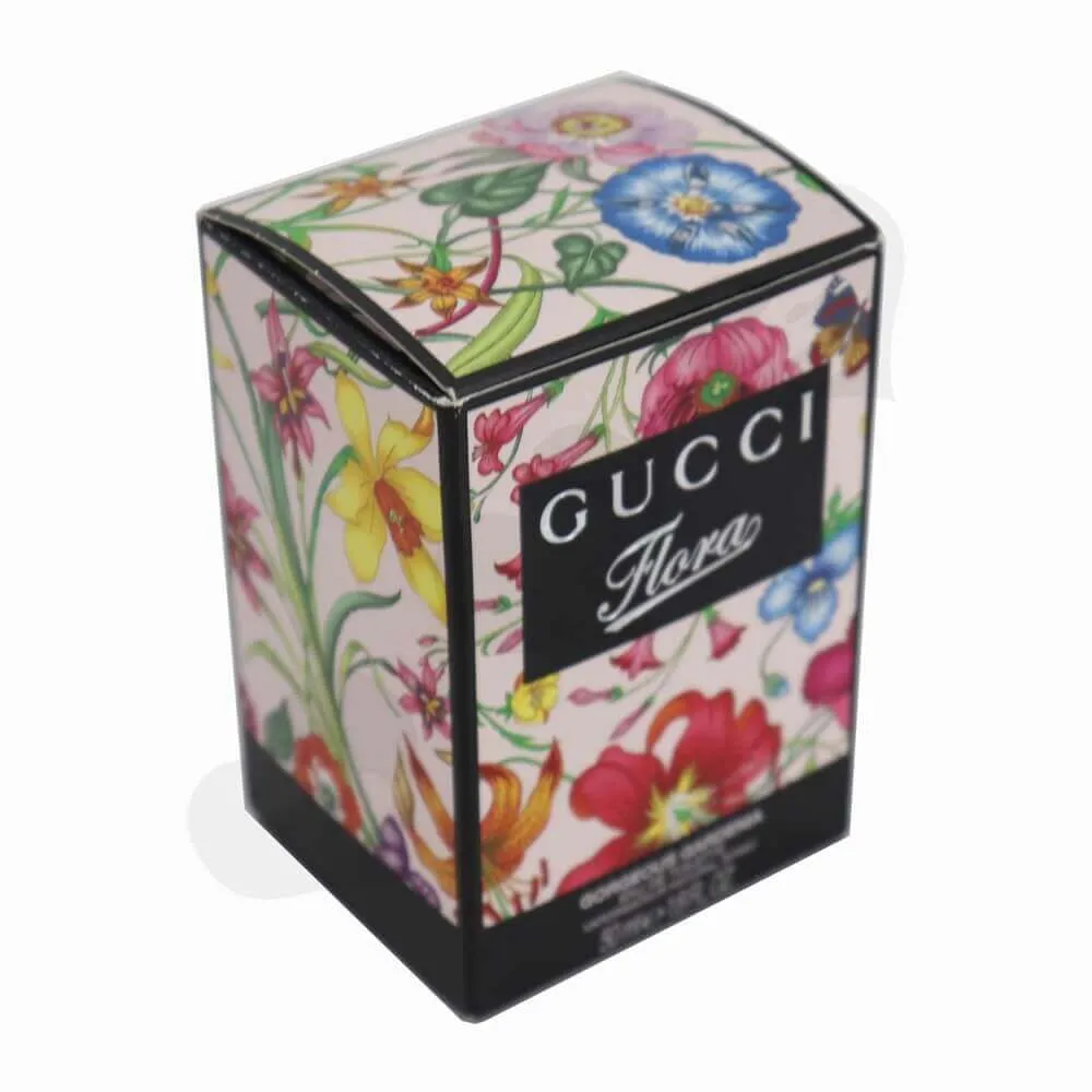 Silver Foiled Luxury Perfume Packaging Box with Black Inserts side view one