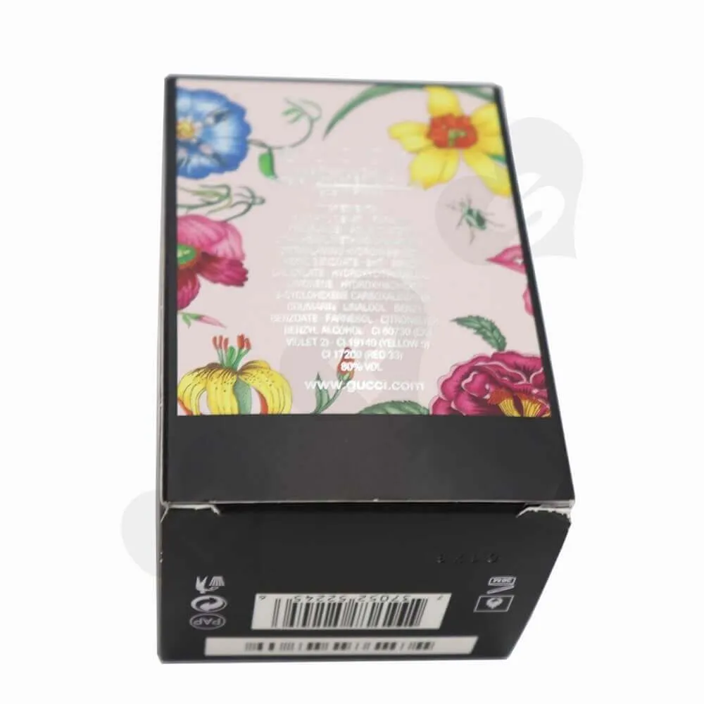 Silver Foiled Luxury Perfume Packaging Box with Black Inserts side view three