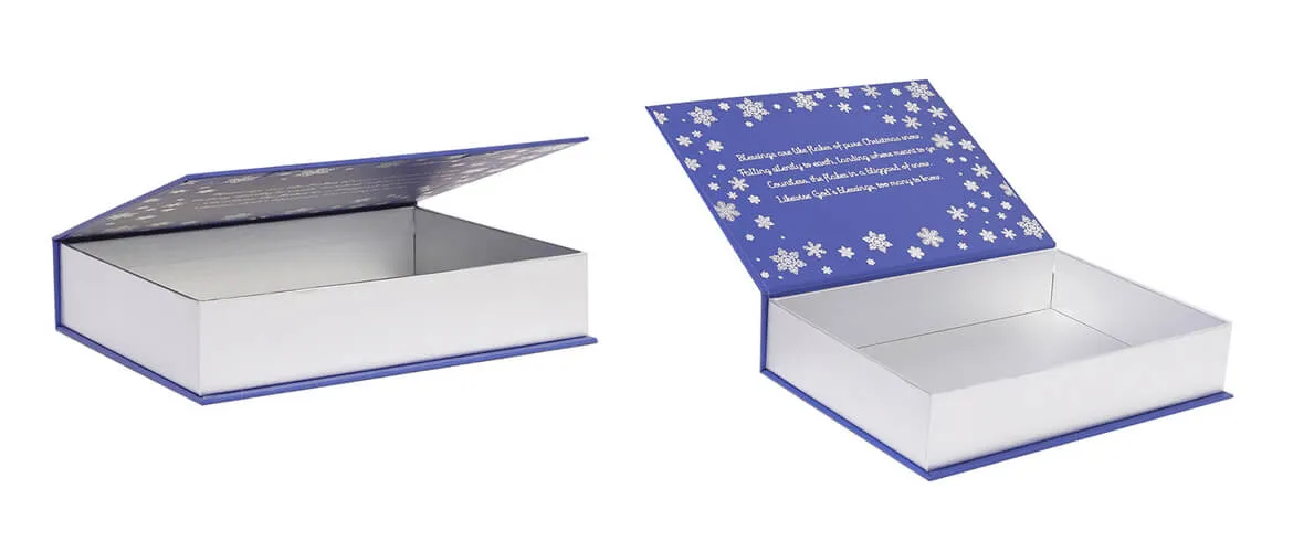 Silver Metallic Paperboard Made Magnetic Box Packaging