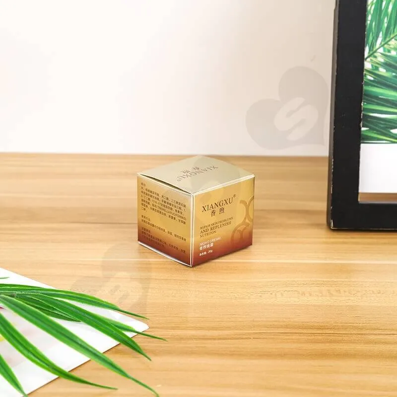 Small Cardboard Retail Box For Skin Repair Cream side view five