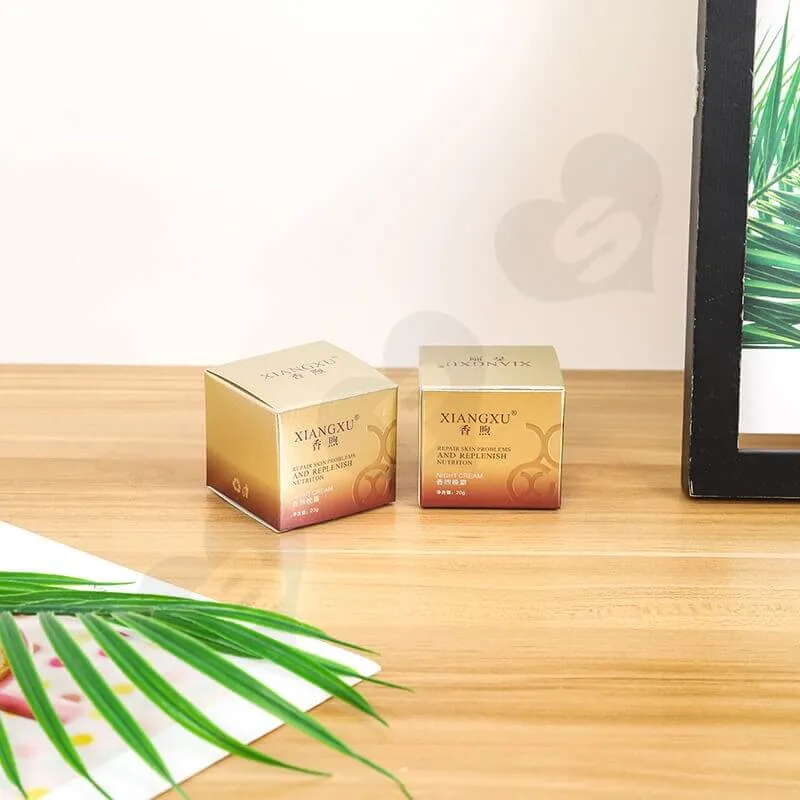 Small Cardboard Retail Box For Skin Repair Cream side view one
