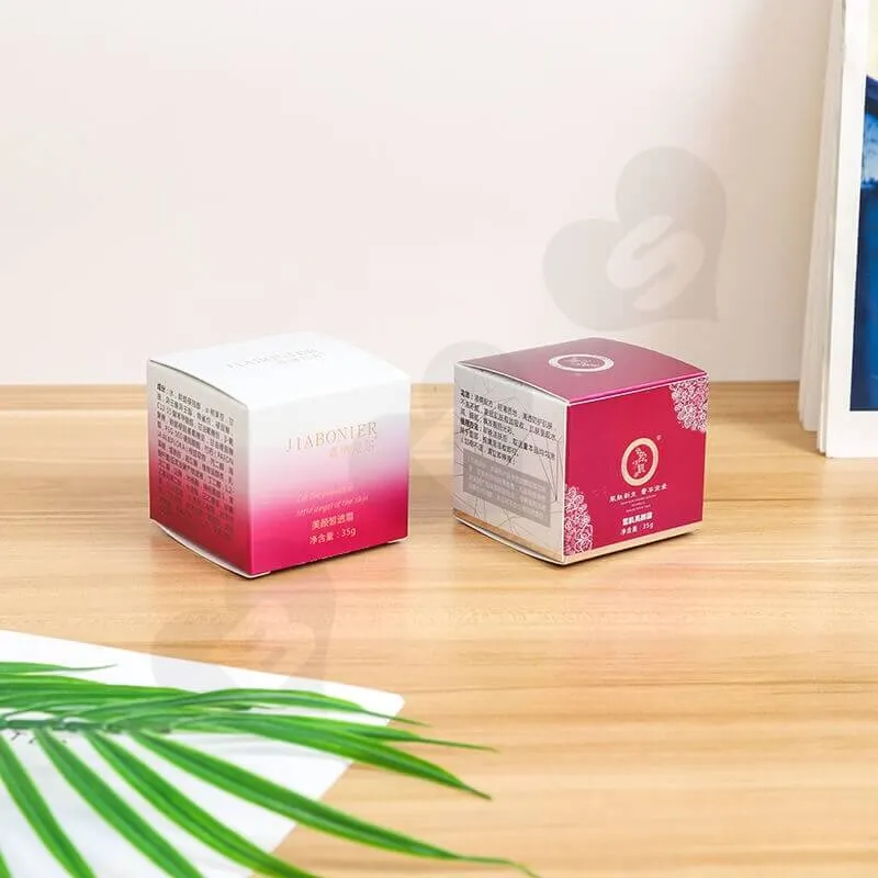 Small Retail Cardboard Packaging Box For Face Cream side view one