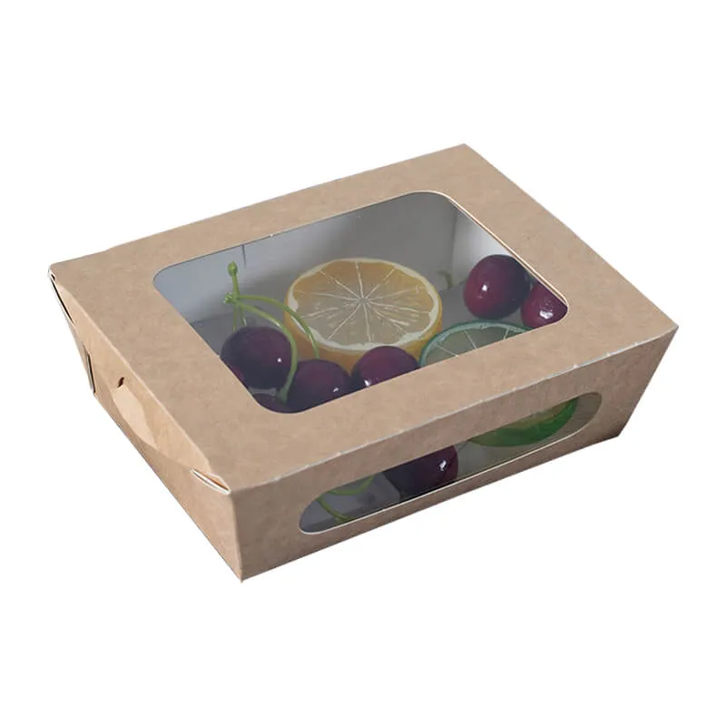Take Away Food Box With Plastic PET Window