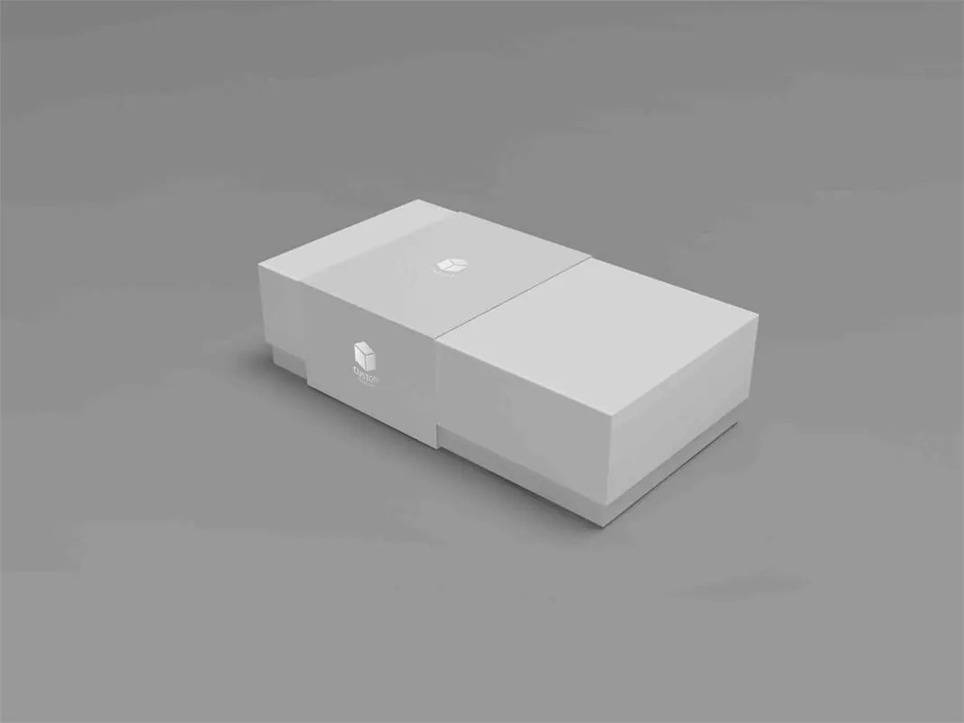 Top and Bottom rigid Box Telescope rigid box with printed sleeve Mock-up