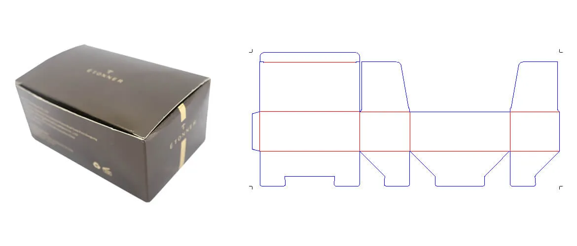 Tuck top snap bottom packaging box