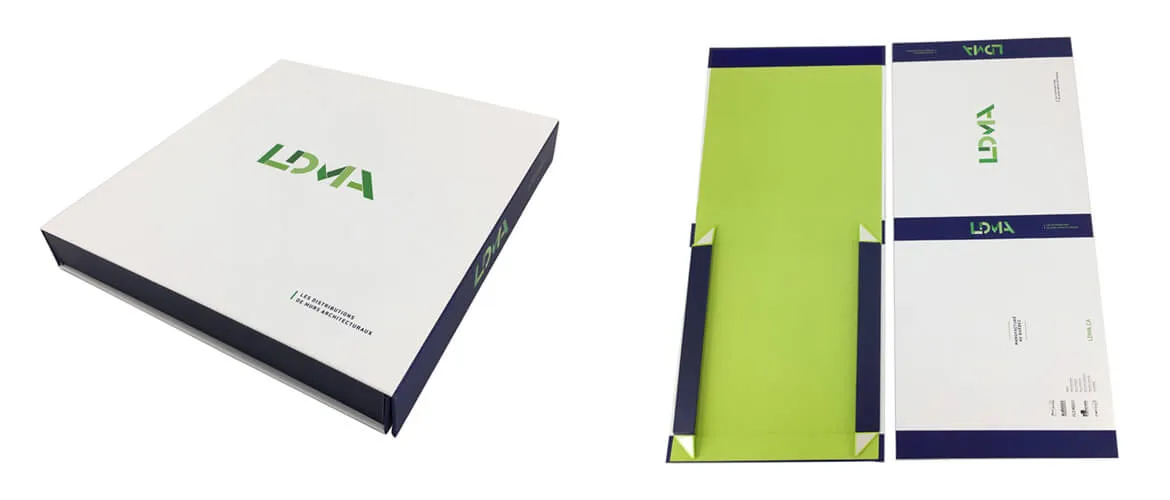 UV Varnished soft-touch rigid gift box collapsible style