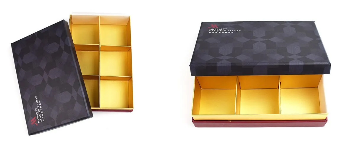 Well decorated gift box with divider insert and ribbons for Chocolate