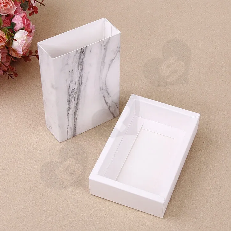 White Cardboard Drawer Box For Marble side view four