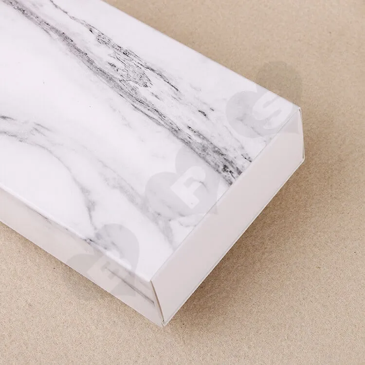 White Cardboard Drawer Box For Marble side view two