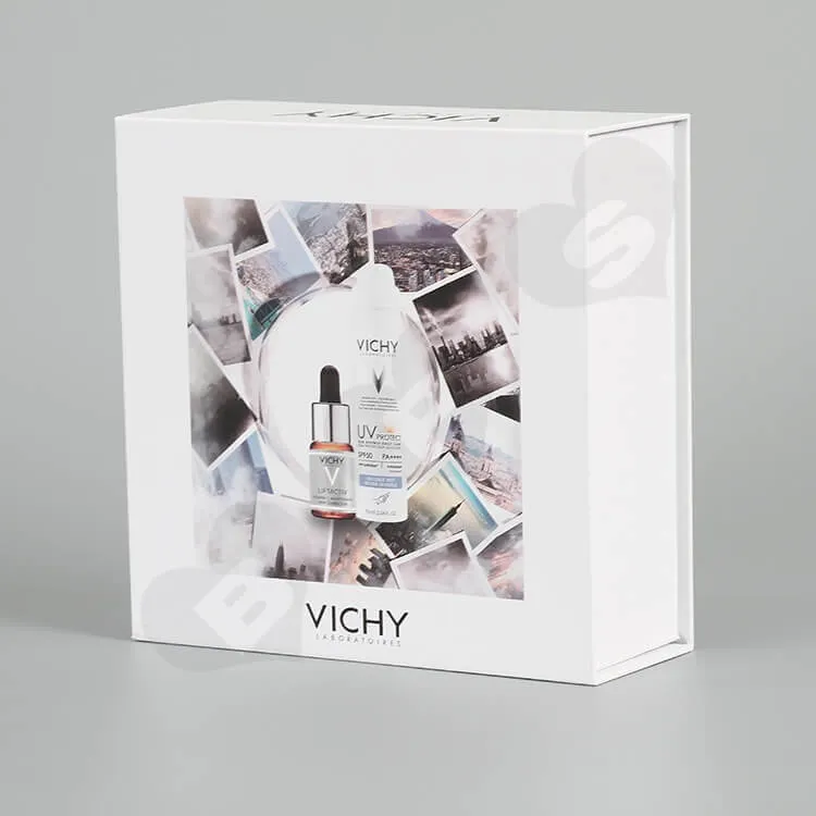 White Cardboard Magnetic Closure Box For Skin Care Product side view six