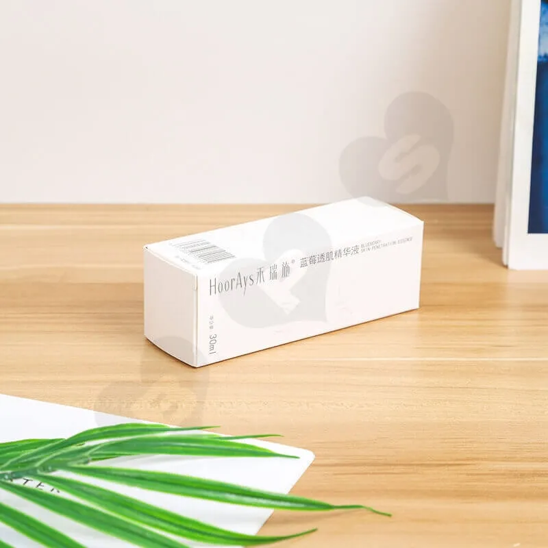 White Cardboard Packaging Box For Isolation Lotion side view four