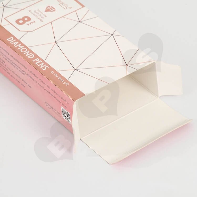 White Cardboard Paper Box For Pens side view five