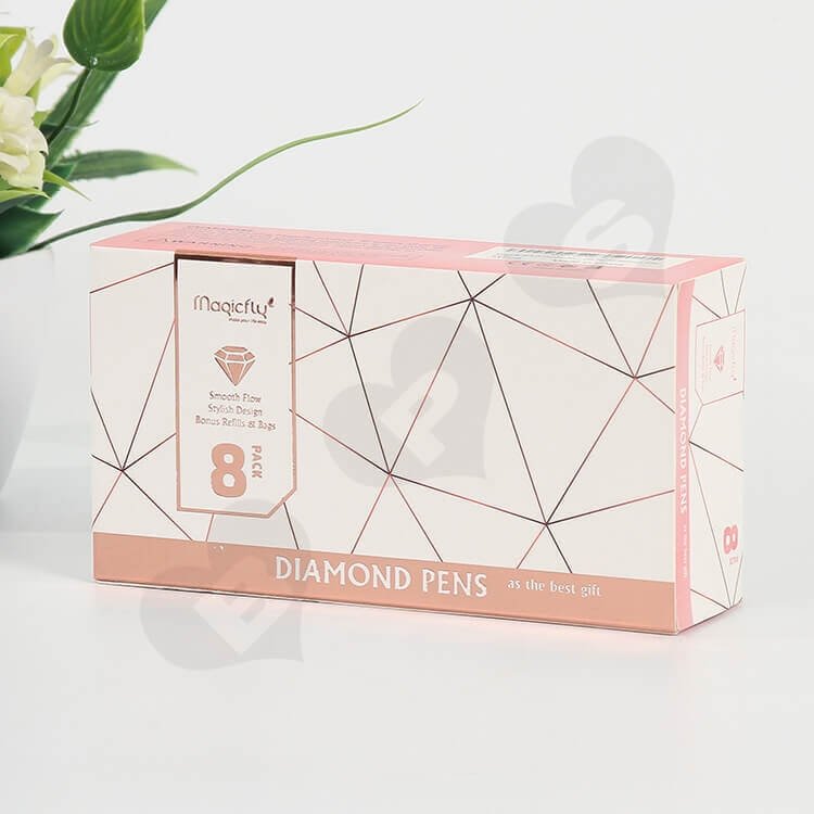 White Cardboard Paper Box For Pens side view one