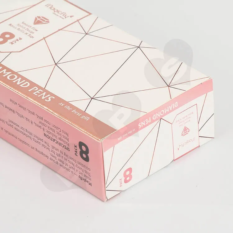 White Cardboard Paper Box For Pens side view two