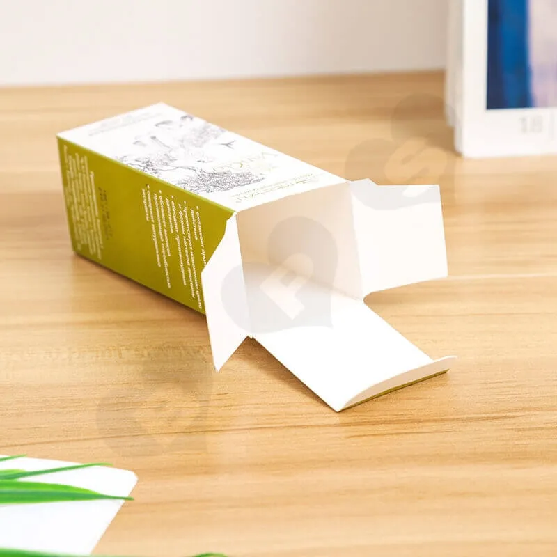 White Cardboard Tuck End Box For Foundation Makeup side view two