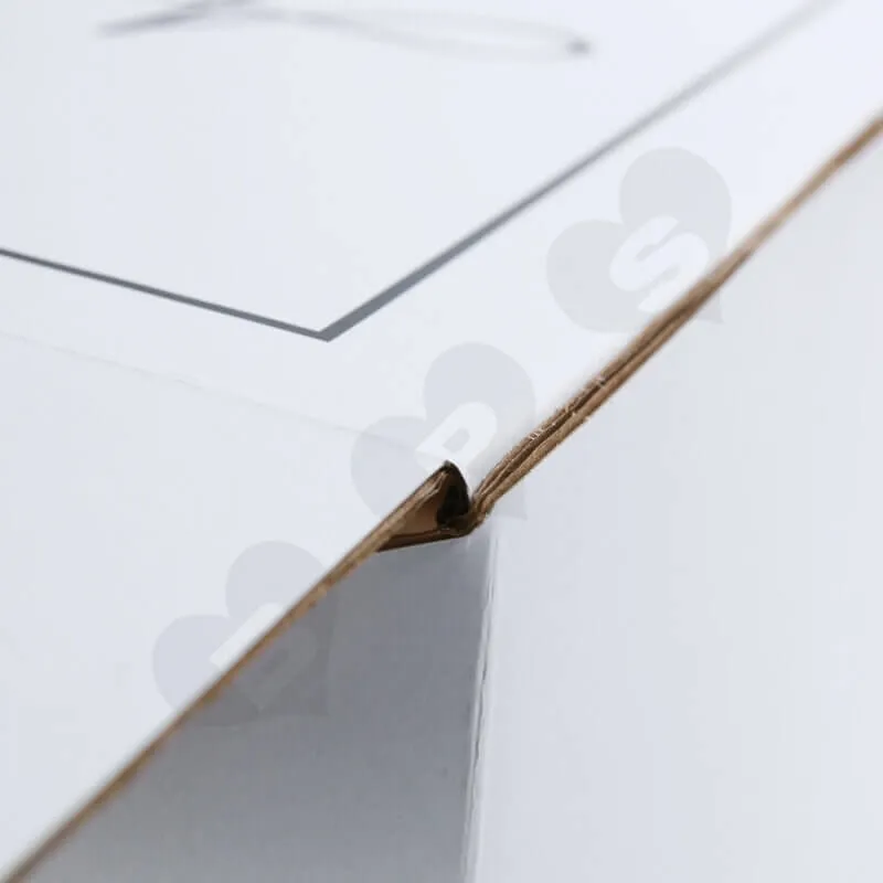 White Kraft Shipping Box For Wine side view two