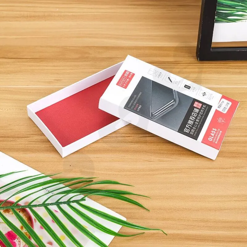 White Rigid Box For Cell Phone Protect Case side view five