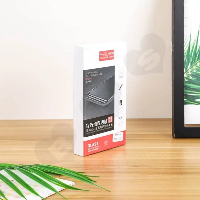 White Rigid Box For Cell Phone Protect Case side view four